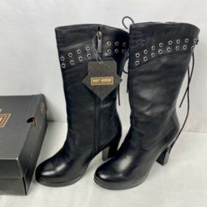 Harley Davidson D85424 AUTUMN Black Boots Womens 7M VINTAGE New With Tags & Box